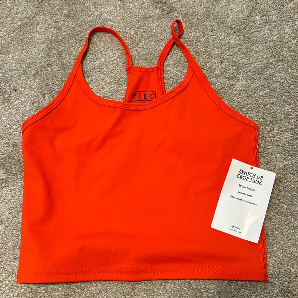 Fleo Bright Orange Crop Top